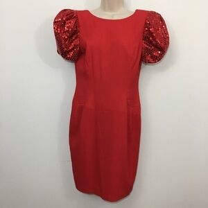Vintage Morton Myles sequin bubble sleeve dress 8